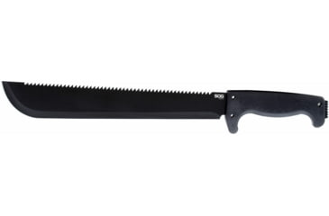 Image of SOG Specialty Knives &amp; Tools SOGFari Machete Fixed Blade Knife, 13in, 3Cr13 Blade, Machete, Black, Kraton Handle, Black/Black, SOG-MC01-N