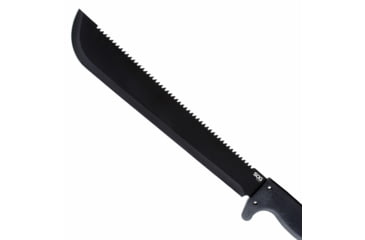 Image of SOG Specialty Knives &amp; Tools SOGFari Machete Fixed Blade Knife, 13in, 3Cr13 Blade, Machete, Black, Kraton Handle, Black/Black, SOG-MC01-N