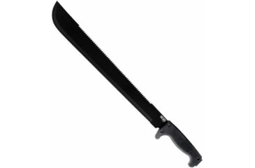 Image of SOG Specialty Knives &amp; Tools SOGFari Machete Fixed Blade Knife, 18in, 3Cr13 Blade, Machete, Black, Kraton Handle, Black/Black, SOG-MC02-N