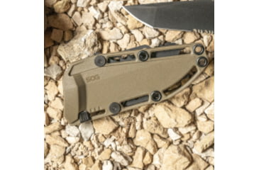 Image of SOG Specialty Knives &amp; Tools Trident Fixed Blade Knife, 4.2in, CRYO 4116, Tanto, FDE, SOG-17-12-06-57