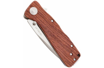 Image of SOG Specialty Knives &amp; Tools Twitch II Folding Knife, 2.65in, AUS-8 Blade, Drop Point, Brown, Rosewood Handle, Silver, SOG-TWI17-CP
