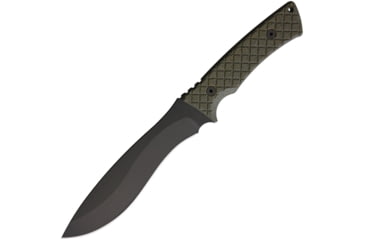 Image of Spartan Blades Machai Fixed Blade Green Knife, 6.63 black powder coated 1095 Cro-Van carbon stee, Green micarta handle, SBSL002BKGR