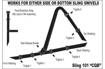Image of Spec Ops Sling101 CQB Sling, Black - M-4/M-16 &amp; Shotguns - 100350301