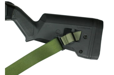 Image of Specter Gear Raider 2 Point Tactical Sling, Mossberg 500 / Maverick 88, Magpul SGA Stock, Braided Lanyard, Emergency Release, Olive Drab Green, 775 OD-ERB-BL