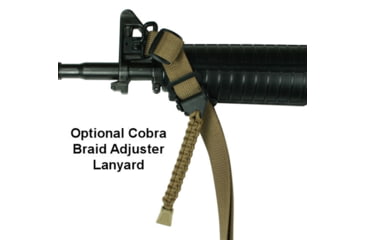 Image of Specter Gear Raider 2 Point Tactical Sling, Mossberg 500 / Maverick 88, standard fixed stock, Braided Lanyard, Emergency Release, Black, 540 BLK-ERB-BL