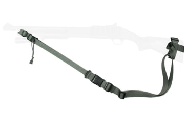 Image of Specter Gear Raider 2 Point Tactical Sling, Mossberg 590 / 590A1, Bantam reduced length of pull stock, Braided Lanyard, Emergency Release, Black, 542 BLK-ERB-BL