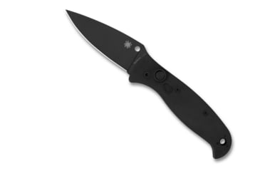 Image of Spyderco Autonomy 2 Automatic Folding Knife, 3.5 in, LC200N Steel, PlainEdge, Drop Point Blade, G-10, Black Handle, C165GPBBK2