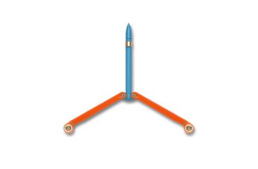 Image of Spyderco BaliYo Pens,Orange/Blue, YUS116
