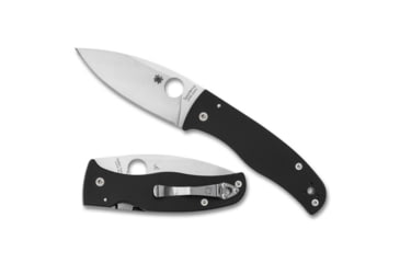 Image of Spyderco Bodacious Folding Knife, 3.66 in, CPM-S30V, Leaf Blade, G-10, Black/Silver Handle, C263GS