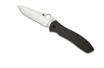 Image of Spyderco Bradley Folder 2 CF/G-10 Laminate Plain Edge Folding Knife C134CFP2