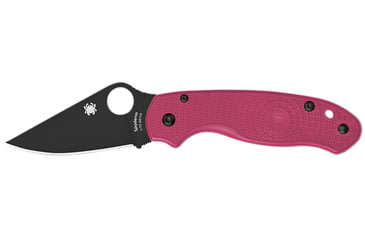 Image of Spyderco Para 3 Lightweight Folding Knife, 2.93in, CTS BD1N, DLC Plain Leaf Blade, FRN Pink/Black Handle, C223PNBK