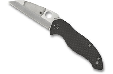 Image of Spyderco Canis Folding Knife, 3.36in, CPM S30V Steel, Wharncliffe Blade, G10 Laminate/ Carbon Fiber Handle, Designed by Kelly McCann, Carbon Fiber, C248CFP