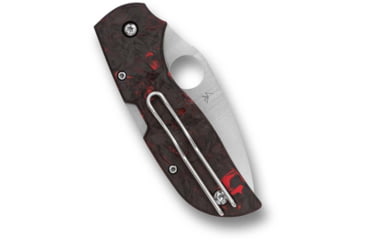 Image of Spyderco Chaparral Folding Knife, 2.8in, CTS XHP, Leaf Blade, Satin Finish, Red Fatcarbon Carbon Fiber, Red Handle, C152CFRDP