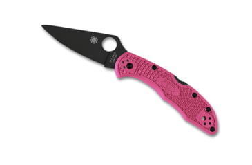 Image of Spyderco Delica 4 Flat Ground Pink, CPM S30V Steel, Black Blade PlainEdge, Pink, C11FPPNS30VBK