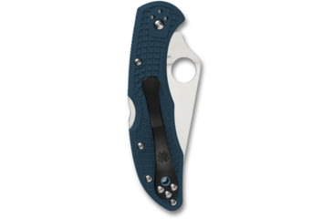 Image of Spyderco Delica 4 Folding Knife, 2.9 in, K390 Steel, Leaf Blade, FRN Handle, Blue, C11FPK390