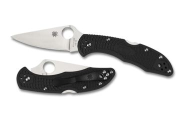Image of Spyderco Delica4 Lightweight Black FRN Flat Ground PlainEdge C11FPBK