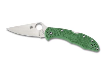 Image of Spyderco Delica4 Lightweight Green FRN Handle, Flat Ground FE Blade Fold Knife C11FPGR