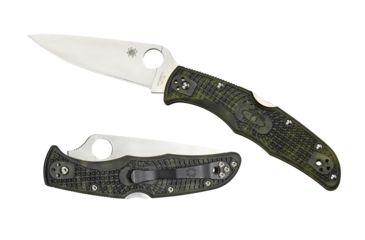 Image of Spyderco Endura 4 Zome Folding Knife, 3.8in, VG-10, Drop Point, FRN Green Handle, C10ZFPGR