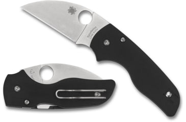 Image of Spyderco Lil' Native Wharncliffe Folding Knife, 2.44in, CPM S30V, Satin Plain Blade, Black G-10 Handle, C230GPWC