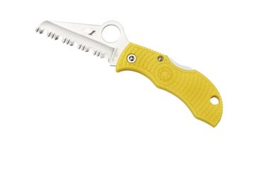 Image of Spyderco Manbug Salt Folding Knife, Yellow, MYLS