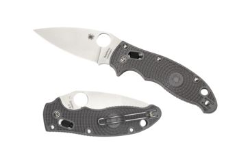 Image of Spyderco Manix 2 Folding Knife, 3.37in, Maxamet, Drop Point, Gray Handle, C101PGY2