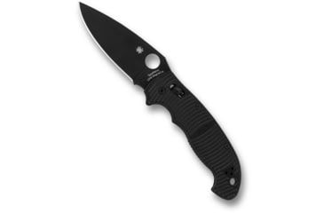 Image of Spyderco Manix 2 XL Salt Folding Knife, DLC Finish, 3.85 in, CPM MagnaCut, Drop Point Blade, G10, Black Handle, C95GMCBKP2