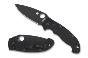 Image of Spyderco Manix2 XL Black G-10 Black Blade PlainEdge C95GPBBK2