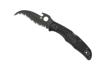Image of Spyderco Matriarch 2 Lightweight Emerson Opener Black Blade SpyderEdge Knife C12SBBK2W