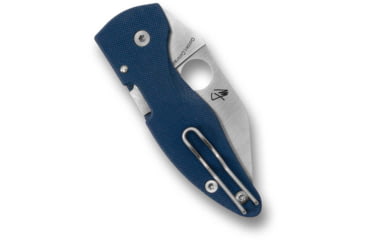 Image of Spyderco Microjimbo Folding Knife, 2.45in, CPM SPY27, Wharncliffe Blade, G-10 Blue Handle, C264GPCBL