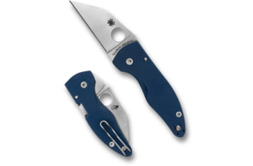 Image of Spyderco Microjimbo Folding Knife, 2.45in, CPM SPY27, Wharncliffe Blade, G-10 Blue Handle, C264GPCBL