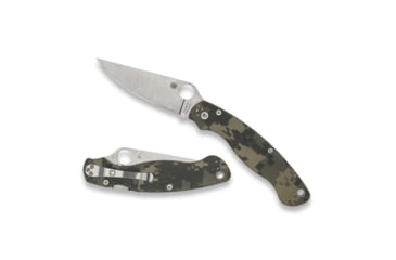 Image of Spyderco Military 2 Folding Knife by Sal Glesser, 4in, CPM S30V Steel, Plain Clip Point Blade, G10, Digital Camo Handle, C36GPCMO2