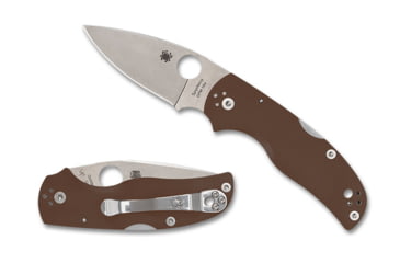 Image of Spyderco Native 5 Folding Knives, 2.95in, CPM 15V, G-10, Satin, Brown, 716104018154