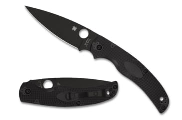 Image of Spyderco Native Chief Lightweight Folding Knife, 4.02in, CTS-BD1N Stainless Steel, Drop Point, Black DLC, Plain, Black, C244PBBK