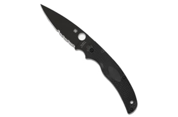 Image of Spyderco Native Chief Lightweight Folding Knife, 4.02in, CTS-BD1N Stainless Steel, Drop Point, Black DLC, Combo, Black, C244PSBBK
