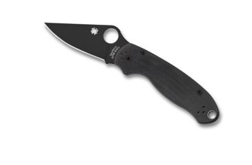 Image of Spyderco Para 3 Folding Knife, Plain Edge, Black Handle, C223GPBK