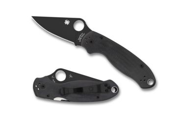 Image of Spyderco Para 3 Folding Knife, Plain Edge, Black Handle, C223GPBK