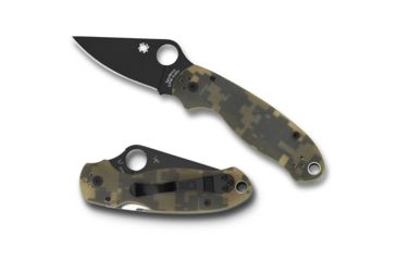 Image of Spyderco Para 3 Folding Knife, Plain Edge, Digital Camo Handle, Black Blade, C223GPCMOBK