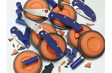 Image of Spyderco Para 3 Folding Knife, Plain Edge, Satin Finish, Dark Blue Handle, C223GPDBL