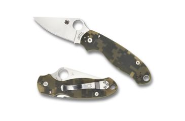 Image of Spyderco Para 3 Folding Knife, PlainEdge CPM S30V Blade, 2.95in, Digital Camouflage G-10 Handle, C223GPCMO