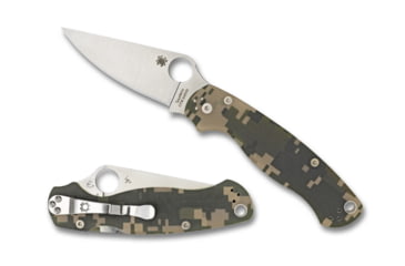 Image of Spyderco ParaMilitary 2 Folding Knife, 3.45 in, CPM S45VN, Camo, G-10 Handle, PlainEdge Blade, C81GPCMO2