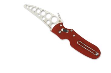 Image of Spyderco P'Kal Trainer Folding Knife, 2.95 in, 440C, Wharncliffe, G-10, Red Handle, FE C103TR