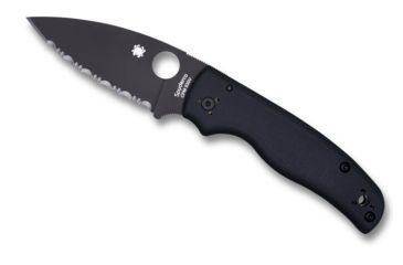 Image of Spyderco Shaman G-10 SpyderEdge Folding Knife, Black/Black Blade, C229GSBK