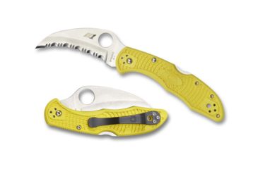 Image of Spyderco Tasman Salt 2 Lightweight FRN SpyderEdge Folding Knife, Yellow, C106SYL2