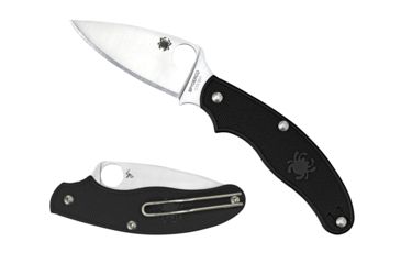 Image of Spyderco UK Penknife Folding Knife, 3in, CTS BD1N, Leaf FE Blade, FRN Black Handle, C94PBK