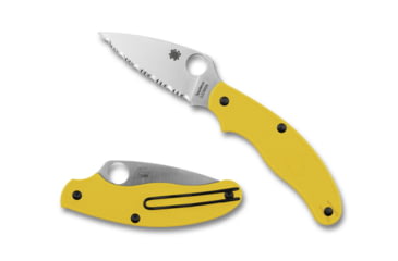 Image of Spyderco Uk Penknife Folding Knife, 2.93in, CPM MagnaCut, Leaf Blade, FRN Yellow Handle, SPY-C94SYL