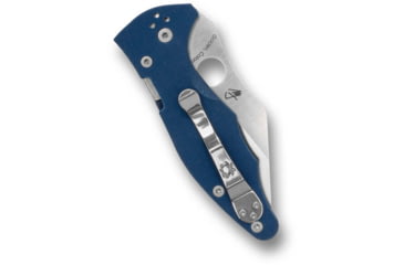 Image of Spyderco Yojimbo 2 G-10 CPM SPY27 3.2in Folding Knife, CPM SPY 27 Blade Steel, Plain Edge, Satin Finish, Silver, Blue G-10 Handle, C85GPCBL2