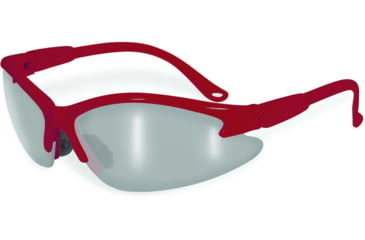 Image of SSP Eyewear Columbia Color Frame Safety Glasses, Red Frame, Mirror Lens, COLUMBIA RED M