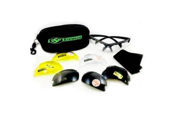 Image of SSP Eyewear Top Focal Shooting Glasses Ultra Kit w/ 12 lenses, 2.25, Denial 2.25 AM, CL, SM Lenses, Black, Universal 011711956906