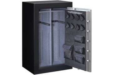 Image of Stack-On 36 Total Defense Gun Safe w/ Combination Lock and Door Storage, Large, Matte Black/Silver TD-36-SB-C-S