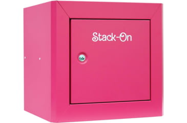 Image of Stack-On Compact Welded-Steel Pistol, Ammo Cabinet, Pink, X-Large, GCP-1000-DX